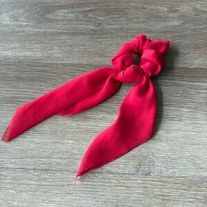Red Satin-like Scrunchie